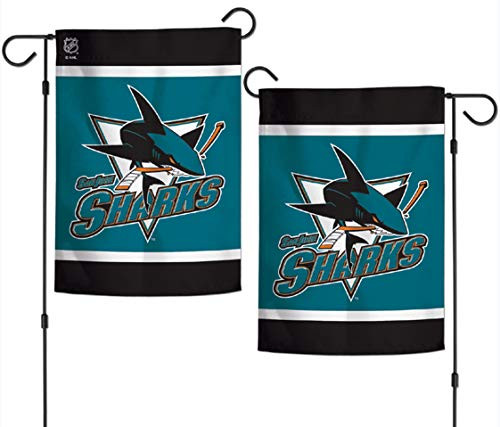 WinCraft NHL San Jose Sharks 125 x 18 Inch 2Sided Garden Flag Logo Text