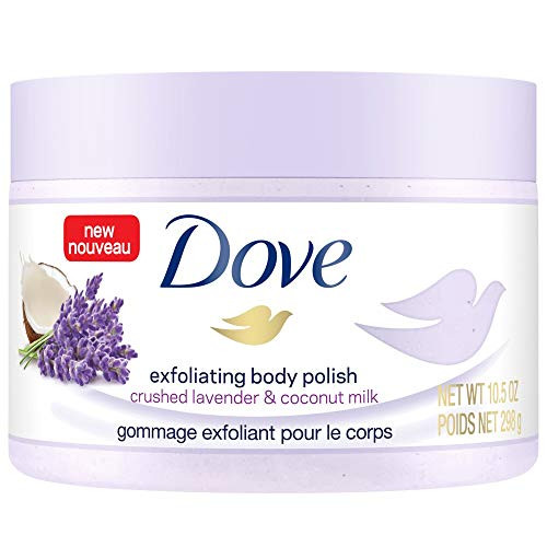 Dove Exfoliating Body Scrub Crushed Lavender Coconut Milk 105 oz Dove Exfoliating Body Scrub Crushed Lavender Coconut Milk 105 oz