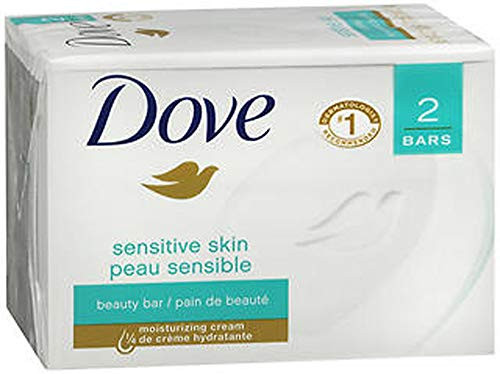 Dove Sensitive Skin Unscented HypoAllergenic Beauty Bar 4 oz 2 ea Pack of 4