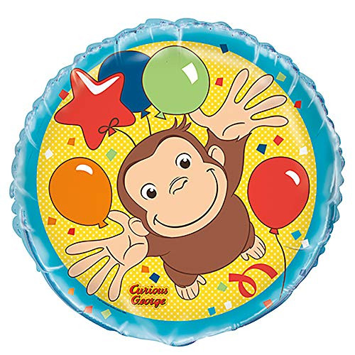 Unique 18 Curious George Foil Balloon Multicolor