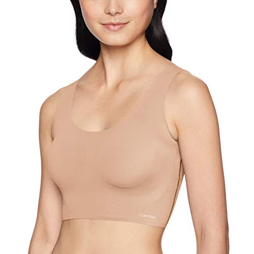 Calvin Klein Womens Invisibles Comfort Seamless Scoop Neck Bralette Bra bare XS