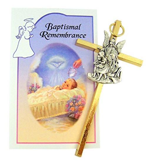 Guardian Angel Crib Medal Wall Cross Baptismal Christening Gift Guardian Angel Crib Medal Wall Cross Baptismal Christening Gift