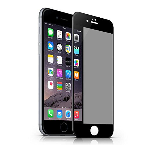 iPhone 6 Plus Privacy Screen Protector, VIEE Premium Anti Spy Privacy Tempered Glass Screen Cover for iPhone 6 Plus 6S Plus,Full Coverage,Touching Sensitive (Black)