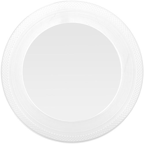 Clear Round Plastic Plates  9  Pack of 20  Party Supply