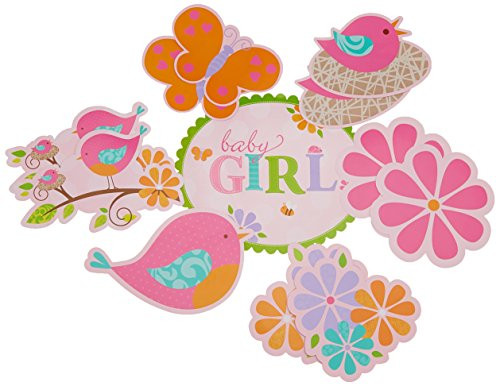 Amscan Tweet Baby Girl Cutout Wall Decorations 12ct
