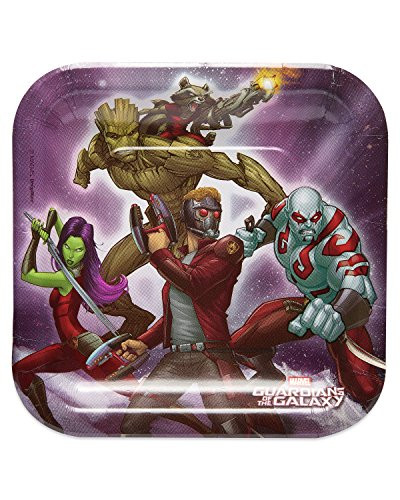 American Greetings Guardians of the Galaxy Dessert Square Plate 8 Count