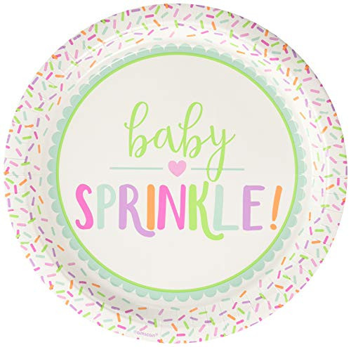 Amscan Baby Sprinkle Round Party Plates 105