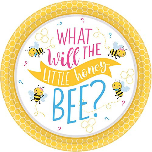 What Will The Little Honey Bee? Round Paper Plates8pc