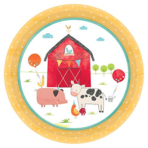 Barnyard Design Birthday Round Paper Plates8pc