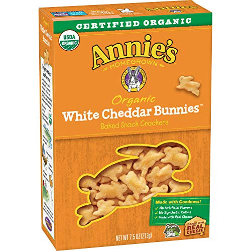 Annies Organic White Cheddar Bunnies Baked Snack Crackers 75 oz