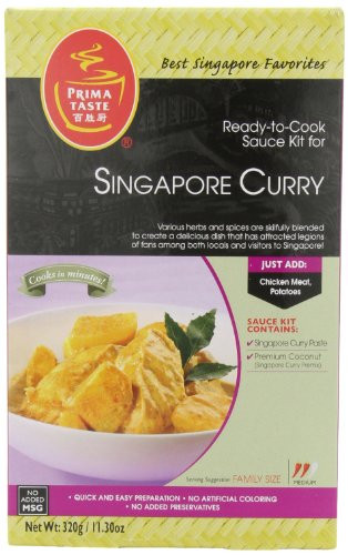 Prima Taste Singapore Curry Sauce Kit 1058Ounce Boxes Pack of 4