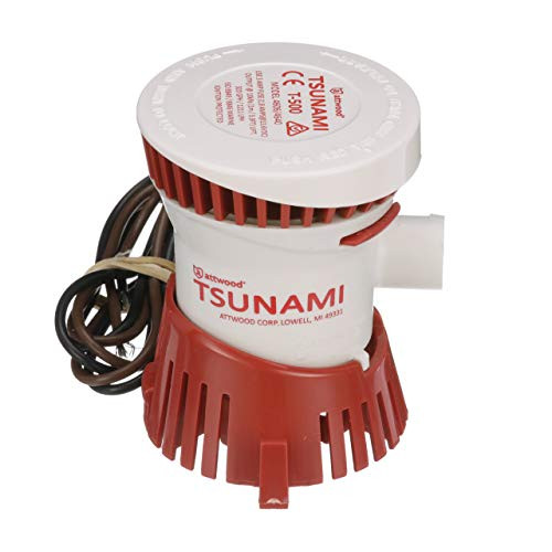 attwood 46087 Tsunami T800 Bilge Pump 800 GPH 12Volt Barbed Inch Diameter Outlet 29Inch Wire Unspecified One Size
