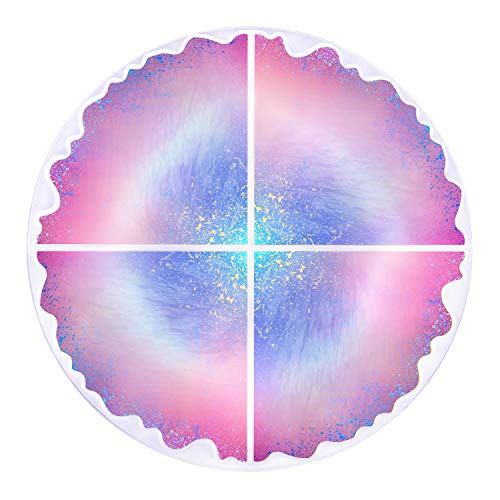 Coaster Resin Molds Simliber Irregular Wave Round Coaster for Epoxy Silicone Molds for Making DIY Craft Resin Agate Coaster Molds for Resin Casting