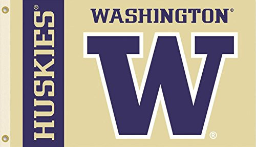 BSI NCAA College Washington Huskies 3 X 5 Foot Flag with Grommets