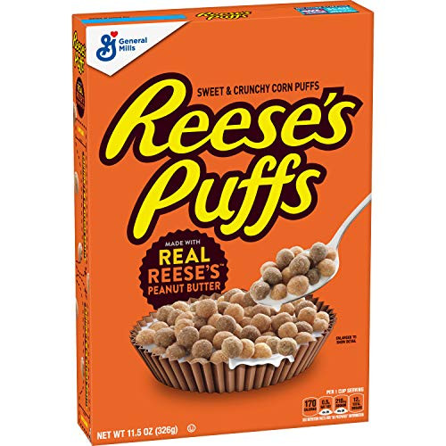 Reeses Puffs Cereal Chocolate Peanut Butter with Whole Grain 115 oz Reeses Puffs Cereal Chocolate Peanut Butter with Whole Grain 115 oz