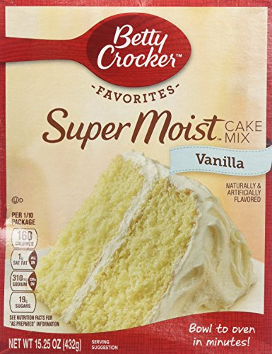 Betty Crocker Supermoist Cake Mix Natural Vanilla 1525 oz