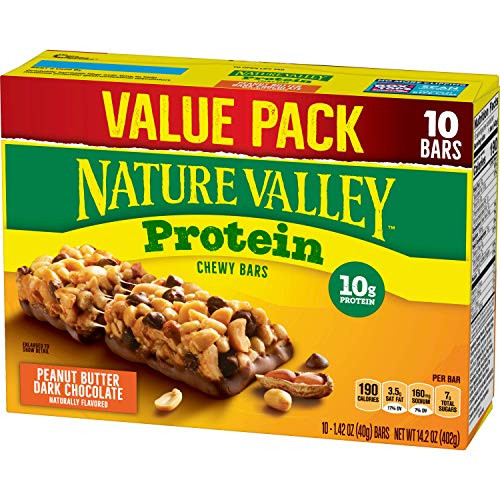Nature Valley Chewy Granola Bars Protein Peanut Butter Dark Chocolate 142 oz Nature Valley Chewy Granola Bars Protein Peanut Butter Dark Chocolate 142 oz