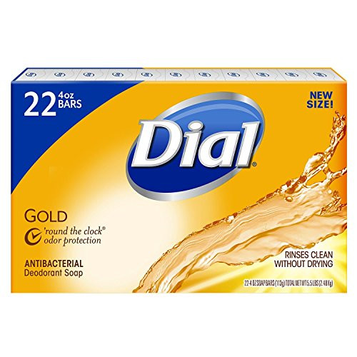 Dial Antibacterial Deodorant Bar Soap Gold  4 Oz 22Count