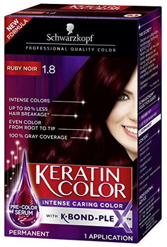 Schwarzkopf Keratin Color Permanent Hair Color Cream 18 Ruby Noir Packaging May Vary Pack of 1