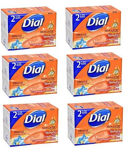 Lot of 12 Bars Dial Miracle Oil Beauty Bar Soap with Moisturizers 32 oz each
