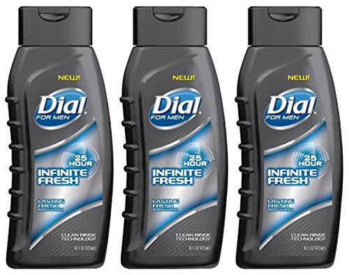 Dial For Men Body Wash Infinite Fresh 25 Hour Net Wt 16 FL OZ 473 mL Per Bottle Pack of 3 Bottles Dial For Men Body Wash Infinite Fresh 25 Hour Net Wt 16 FL OZ 473 mL Per Bottle Pack of 3 Bottles