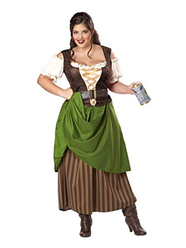 California Costumes Plus Size Tavern Maiden Costume Olivebrown 2XL 1820