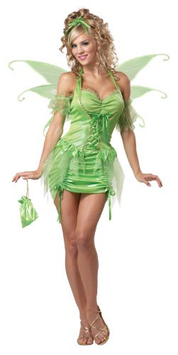 California Costumes Womens Eye Candy  Tinkerbell Fairy Adult Green XLarge
