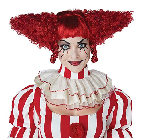 California Costumes Womens Creepy Clown Wig Dark RED One Size