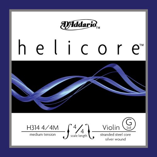 DAddario Helicore Violin Single G String 44 Scale Medium Tension