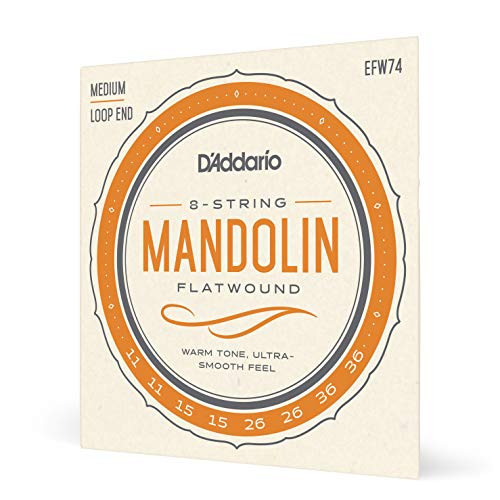 DAddario EFW74 Phosphor Bronze Flatwound Mandolin Strings Medium 1136
