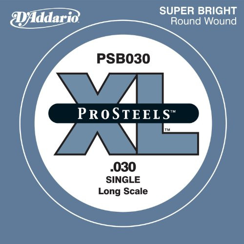 DAddario PSB030 ProSteels Bass Guitar Single String Long Scale 030