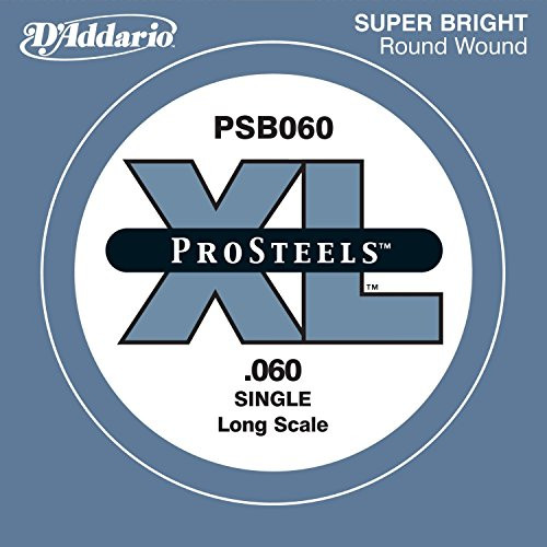DAddario PSB060 ProSteels Bass Guitar Single String Long Scale 060