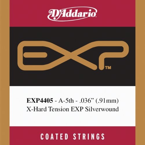 DAddario EXP4405 Coated Classical Guitar Single String ExtraHard Tension Fifth String