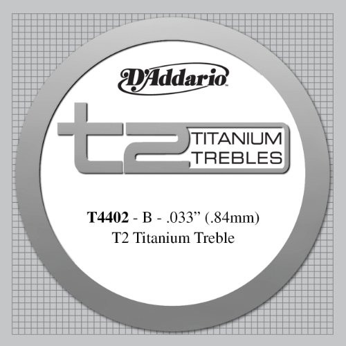 DAddario T2 Titanium Treble Classical Guitar Single String ExtraHard Tension Second String