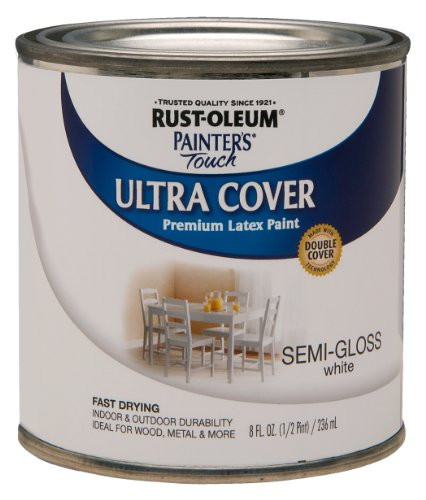 RustOleum 1993502 MultiPurpose Enamel Paint Quart SemiGloss White