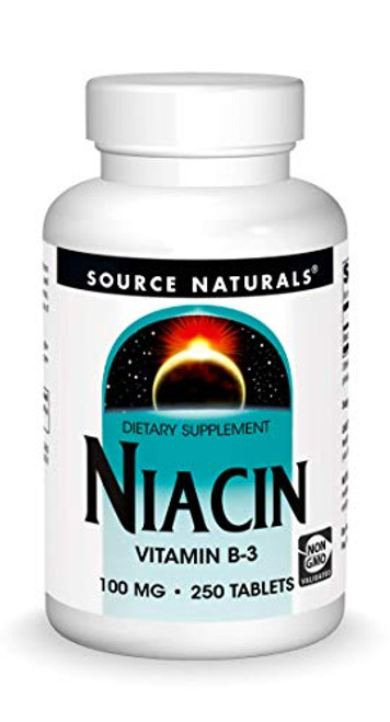 Source Naturals Niacin Vitamin B3 100 mg Dietary Supplement 250 Tablets Source Naturals Niacin Vitamin B3 100 mg Dietary Supplement 250 Tablets
