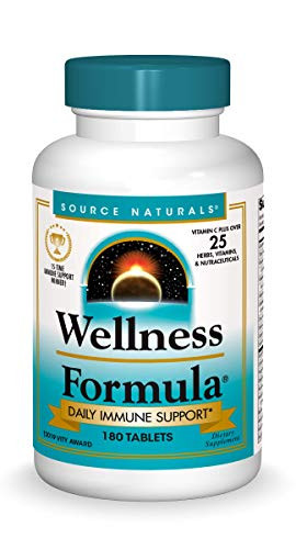 Source Naturals Wellness Formula BioAligned Vitamins  Herbal Defense  Immune System Support Supplement  Immunity Booster  180 Tablets