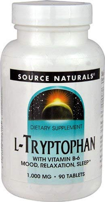 Source Naturals LTryptophan 2000mg Serving with Vitamin B6 Essential Amino Acid Supplement 90 Tablets Source Naturals LTryptophan 2000mg Serving with Vitamin B6 Essential Amino Acid Supplement 90 Tablets