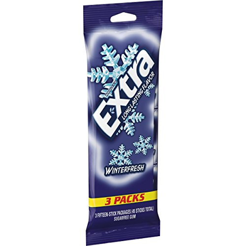 Extra Winterfresh Sugarfree Gum multipack 15 Count Pack of 3