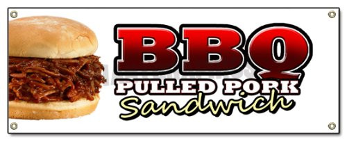 72 BBQ Pulled Pork Sandwich Banner Sign barbque BBQ Signs