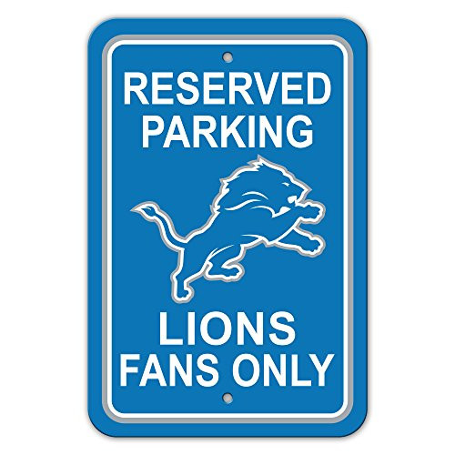 NFL Detroit Lions Plastic Reserved Parking Signnfl Plastic Parking Sign Blue