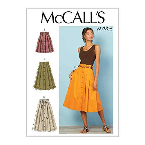 McCall Pattern Company McCalls Womens Knee Length Pleated Skirt Sizes 1422 Sewing Pattern