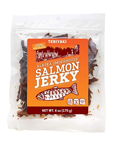 Alaska Smokehouse Teriyaki Salmon Jerky 6 Ounce Bag