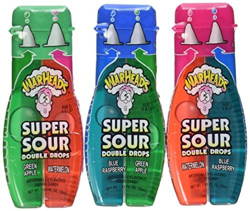 Warheads Super Sour Double Drops Variety Pack Pack Of 3