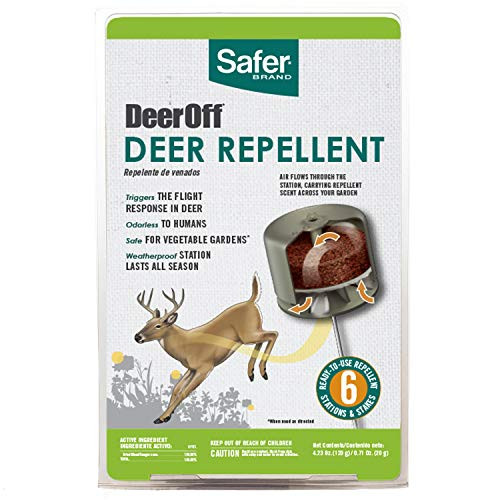 Safer Brand 5962 Waterproof Deer Repelling Stations  6 Pack