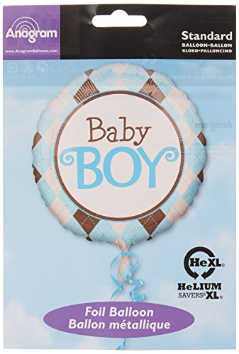 Anagram International Argyle Baby Boy Balloon Multicolor
