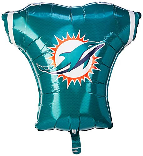 Anagram NFL Miami Dolphins Football Jersey Foil Balloon 24 Multicolored