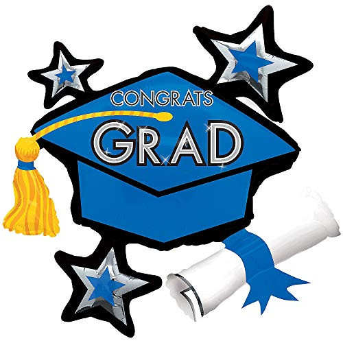 Anagram 31 Congrats Grad Blue Cluster Foil Balloon Multicolor Anagram 31 Congrats Grad Blue Cluster Foil Balloon Multicolor