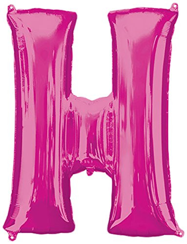 Anagram Letter H Pink Foil Balloon 34