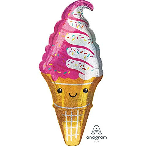 Anagram International Inc Ice Cream Cone Party Balloon 41 Multicolor